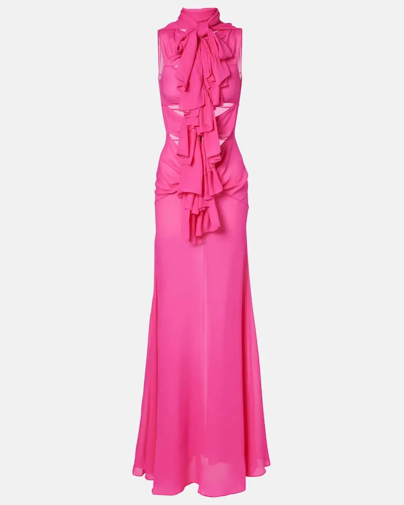 Alaïa Alaïa Robe aus Jersey Rosa