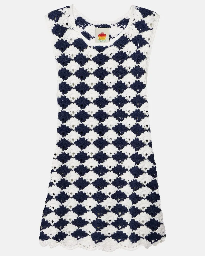 FARM Rio Top aus Häkelstrick Blau