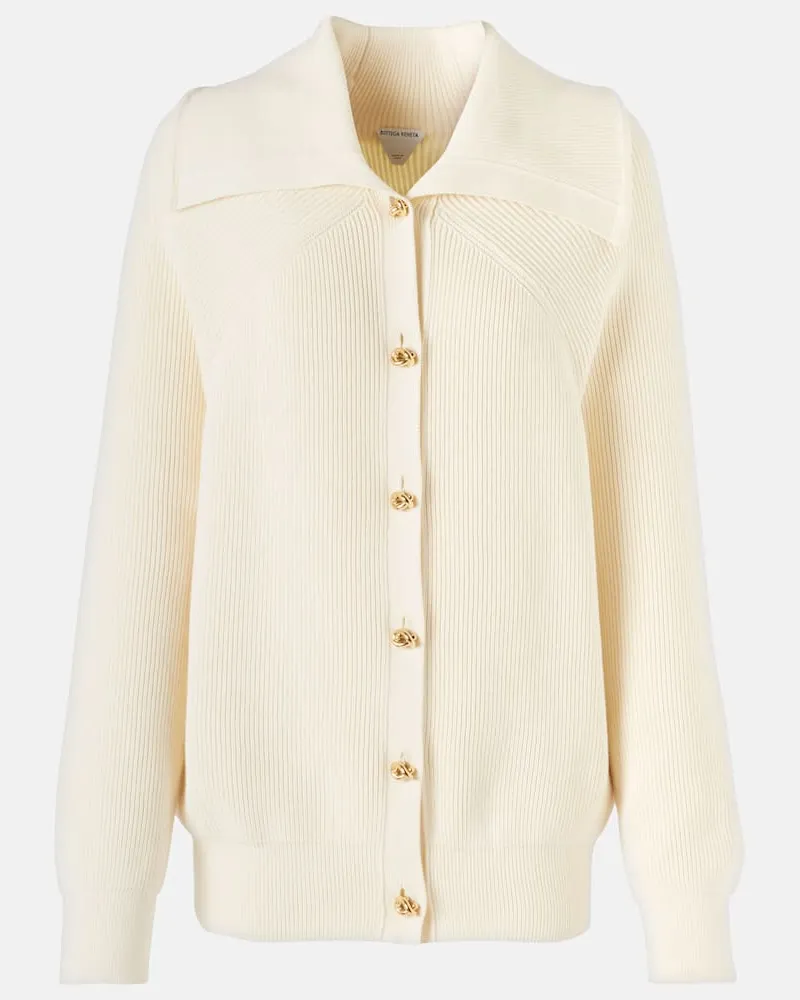 Bottega Veneta Cardigan Knot aus Baumwolle Weiß