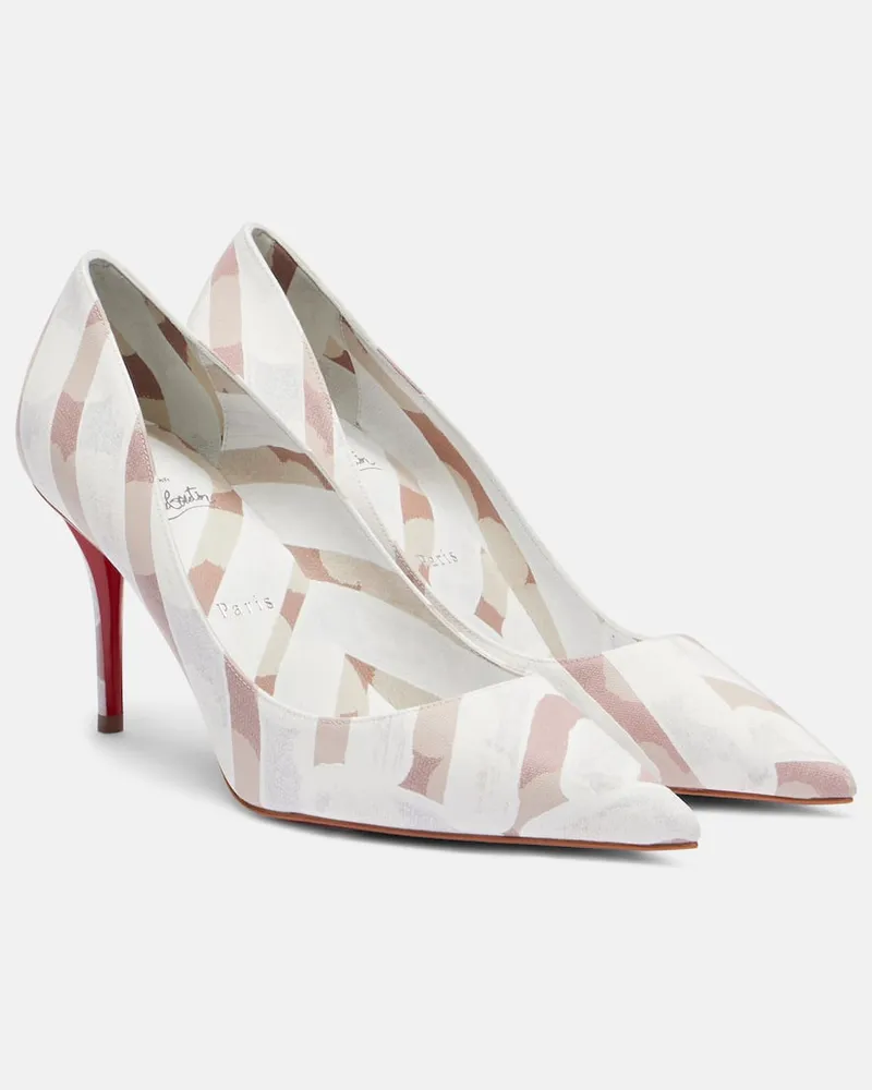 Christian Louboutin Bedruckte Pumps Miss Z 80 Weiß