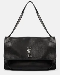 Saint Laurent Schultertasche Niki Jumbo aus Leder Schwarz