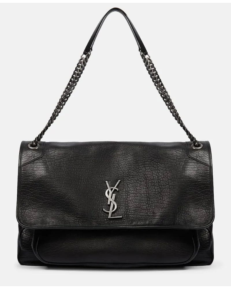 Saint Laurent Schultertasche Niki Jumbo aus Leder Schwarz