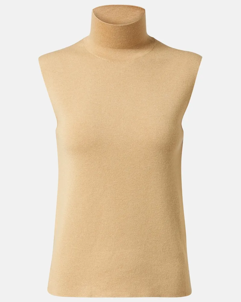 Loro Piana Top Luciole aus einem Kaschmirgemisch Beige