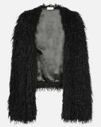 SPORTMAX Jacke aus Faux Fur Schwarz