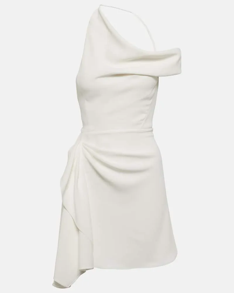 Maticevski Minikleid Dossier aus Crêpe Weiß