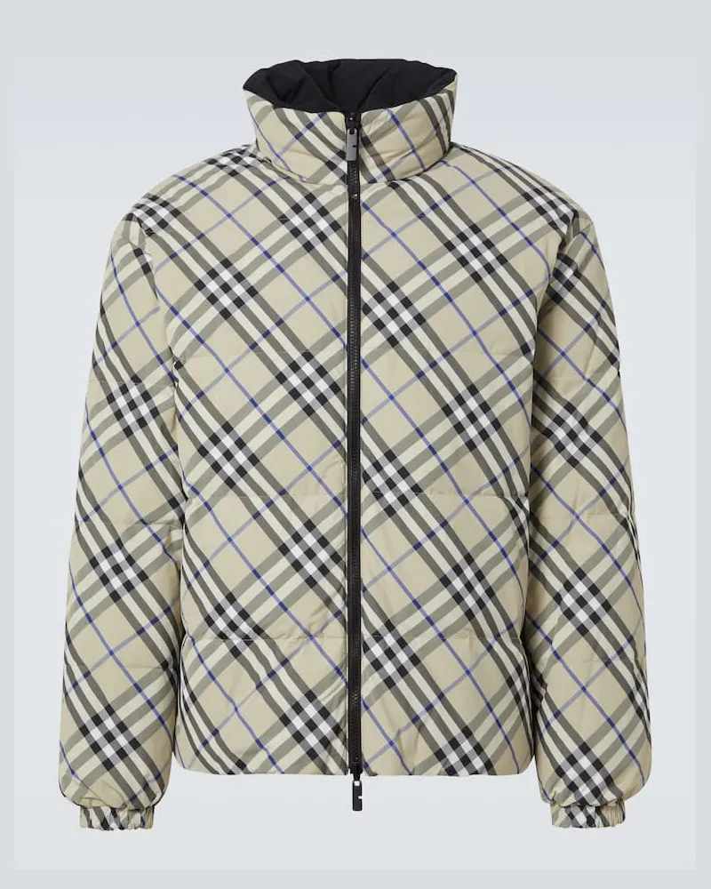 Burberry Wendbare Daunenjacke Burberry Check Beige