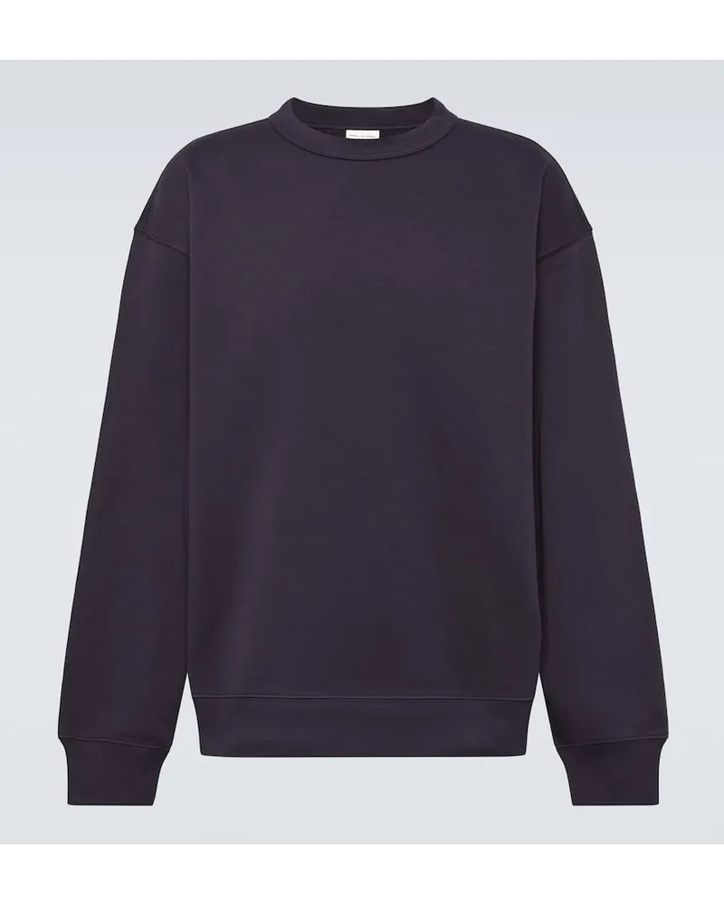 Dries van Noten Sweatshirt aus Baumwolle Blau