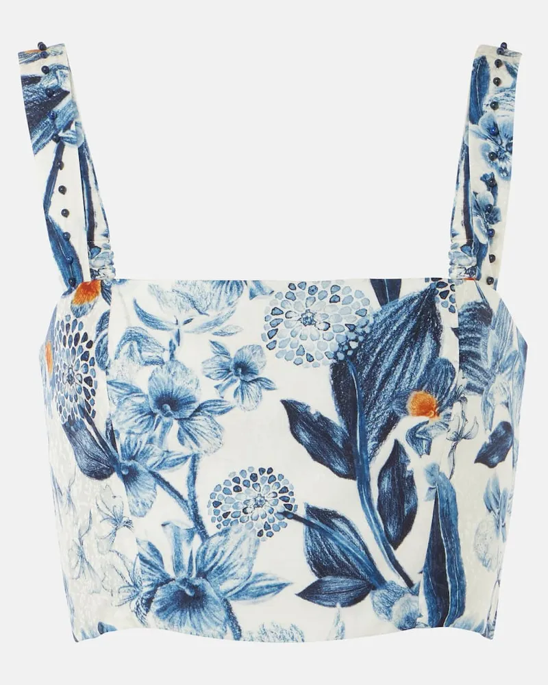AGUA BENDITA Cropped-Top Cacao Weiß