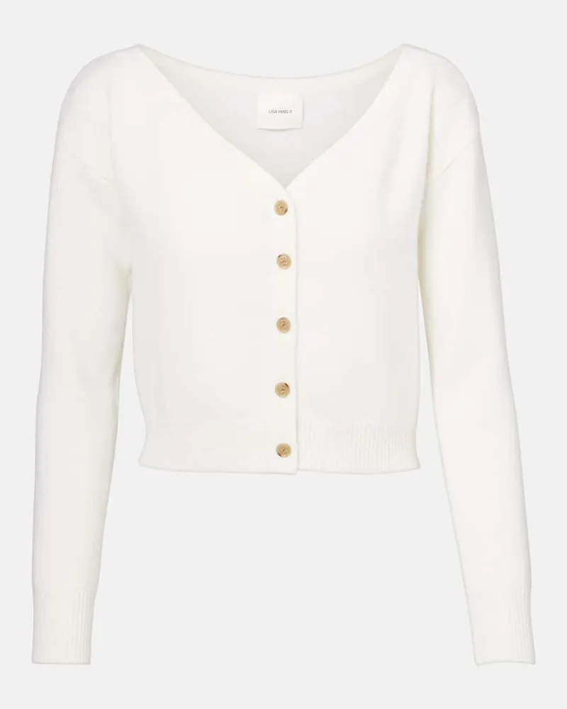 Lisa Yang Cardigan Beata aus Kaschmir Weiß