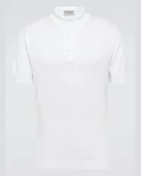 John Smedley Polohemd Adrian aus Baumwolle Weiss