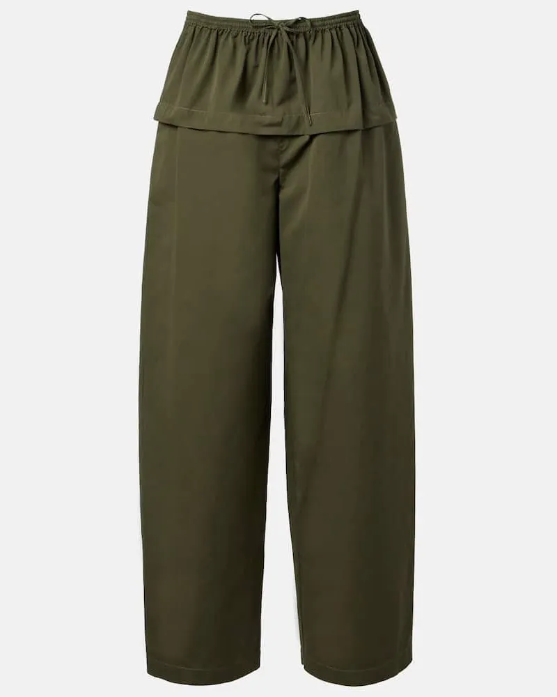 Alaïa Alaïa Hose aus Baumwolle Grün