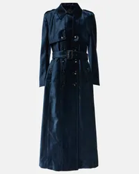 Tom Ford Trenchcoat aus Samt Blau