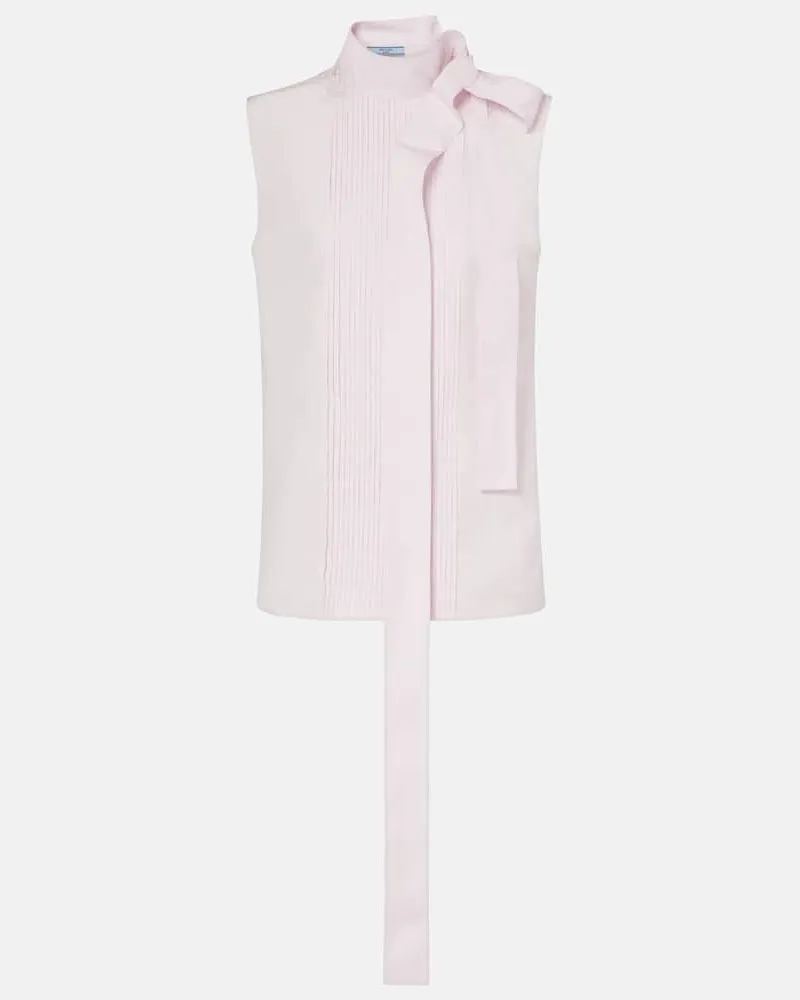 Prada Top aus Baumwollpopeline Rosa