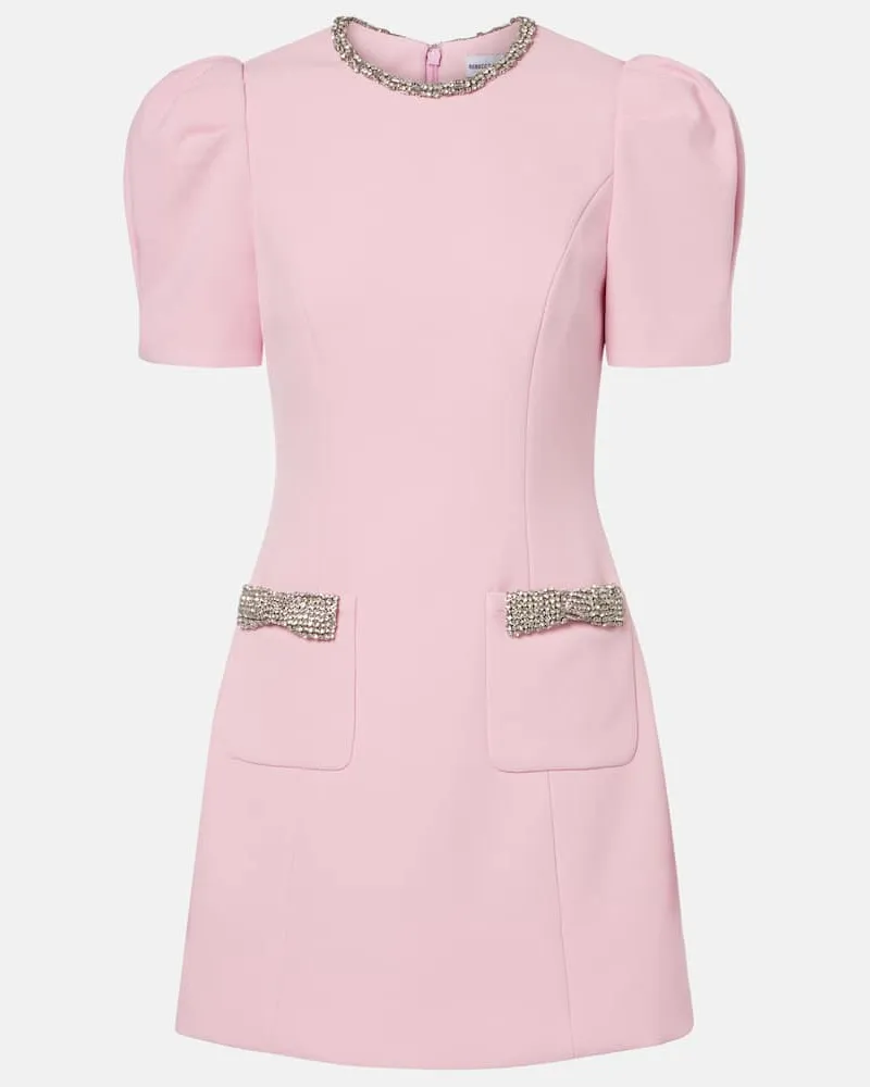 Rebecca Vallance Minikleid Nemy aus Crêpe mit Kristalle Rosa