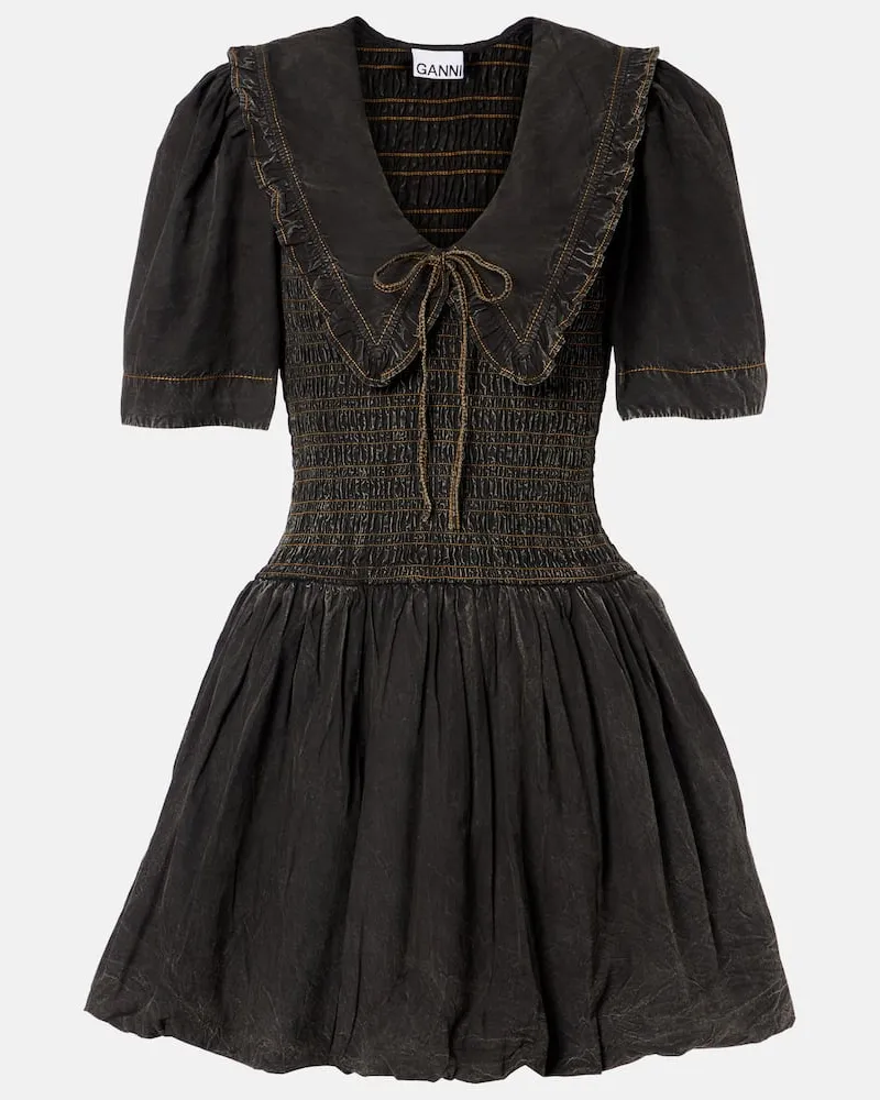 Ganni Minikleid aus Denim Blau