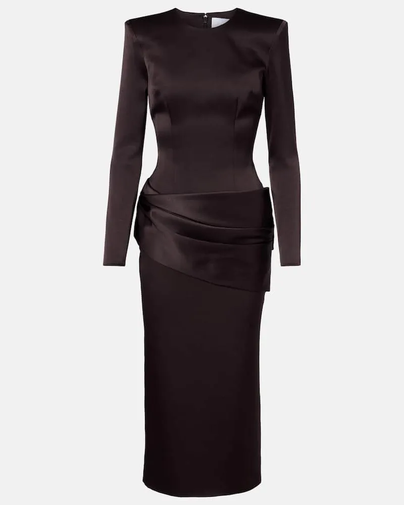 Alex Perry Cocktailkleid aus Crêpe Braun