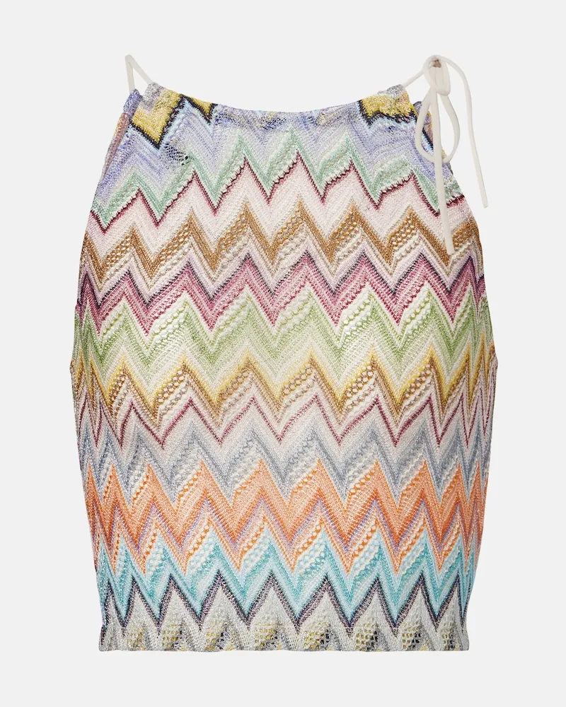 Missoni Top aus Lamé Multicolor
