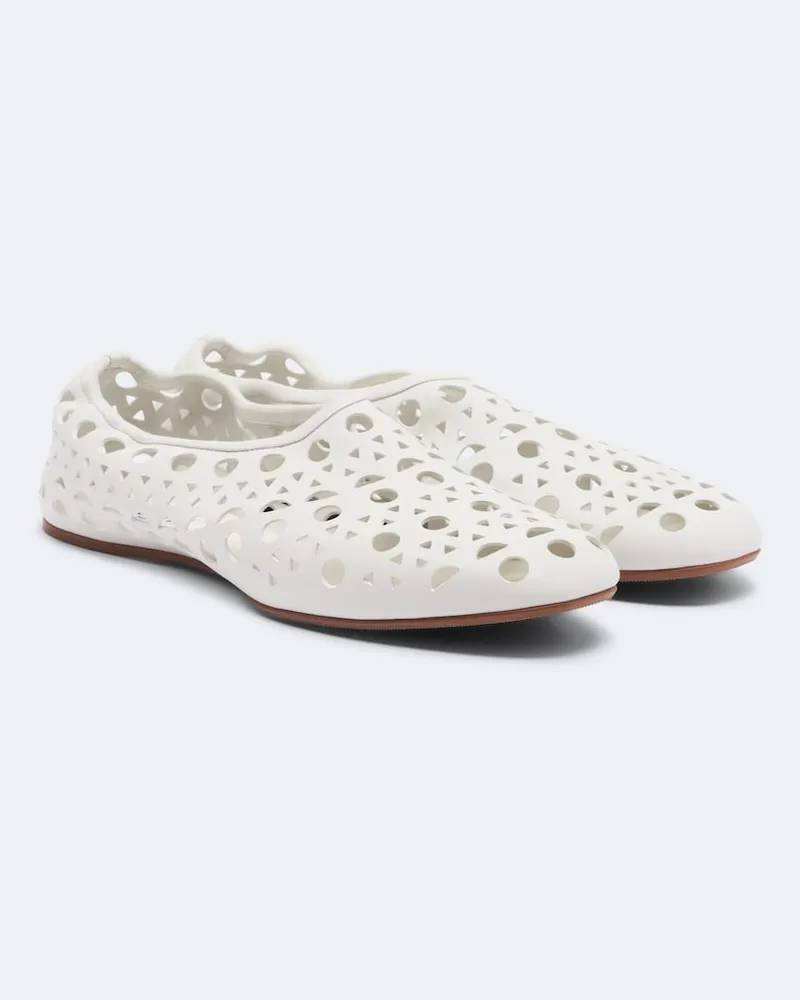 Alaïa Alaïa Ballerinas Vienne aus Leder Weiß