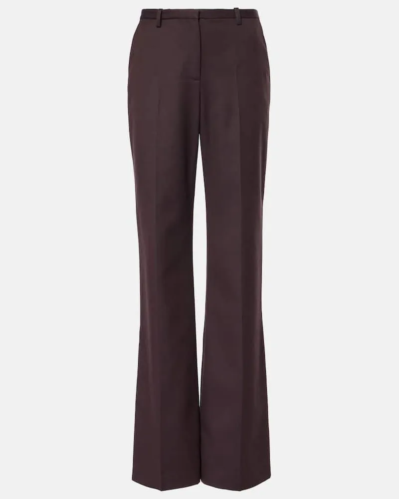 FRANKIE Shop Schlaghose Lyra aus Wolle Lila