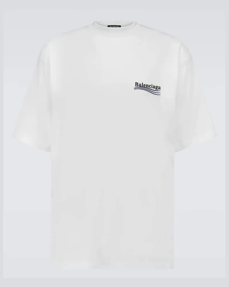 Balenciaga T-Shirt Political Campaign aus Baumwolle Weiß