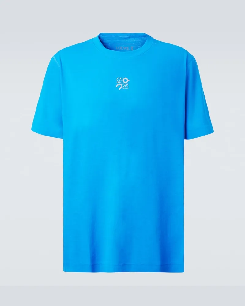 Loewe X On T-Shirt aus Tech-Material Blau