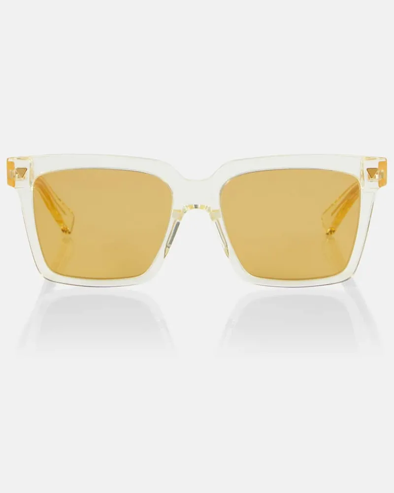Bottega Veneta Eckige Sonnenbrille Soft Gelb