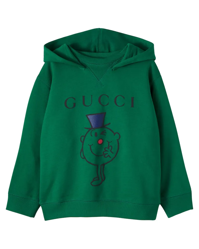 Gucci X Mr. Men Little Miss Hoodie aus Baumwoll-Jersey Grün