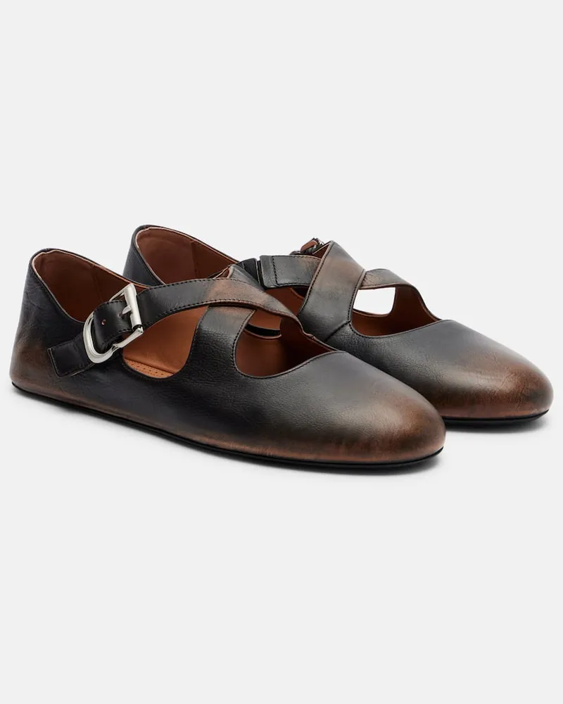 Alaïa Alaïa Ballerinas aus Leder Braun