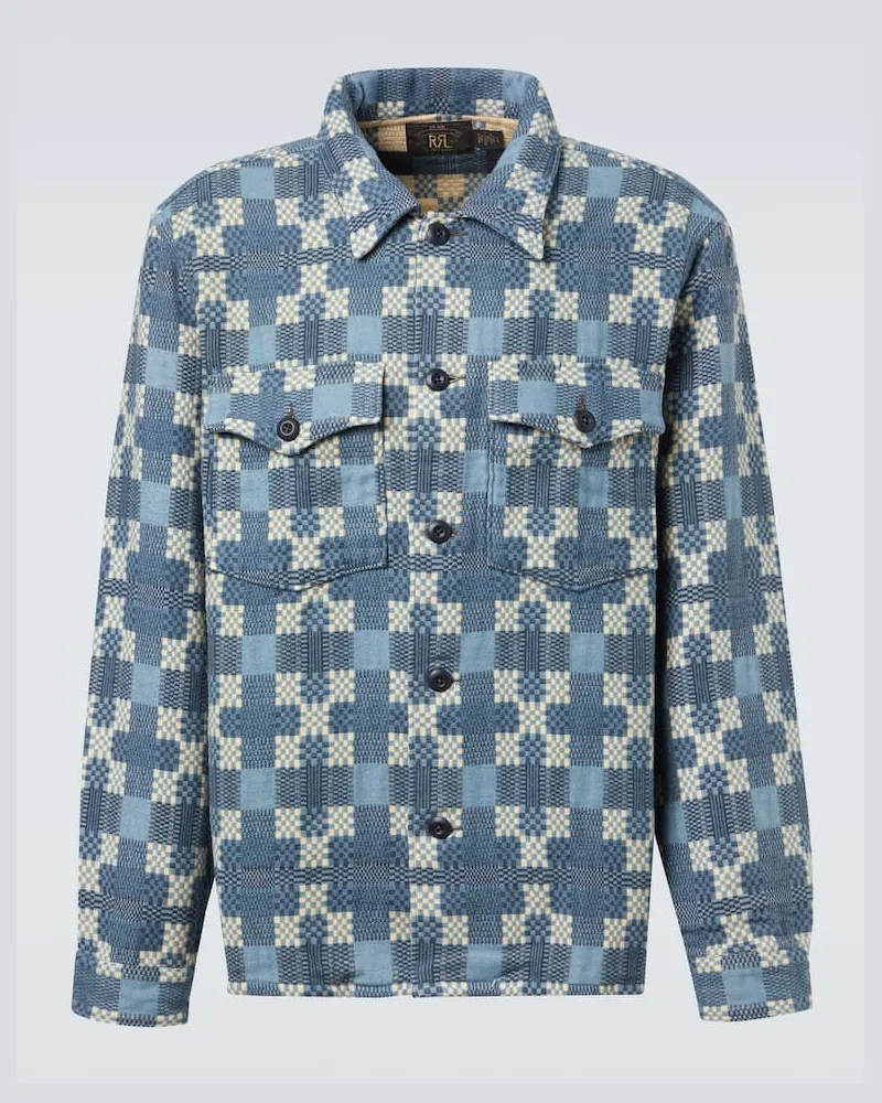 RRL Hemdjacke aus Baumwolle Blau