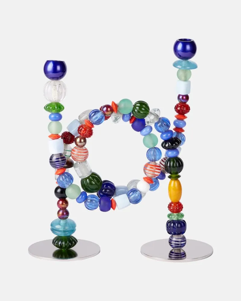 POLSPOTTEN Kerzenständer Beads Multicolor