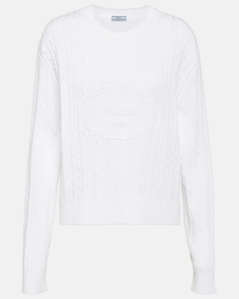 Prada Pullover aus Baumwolle Weiß