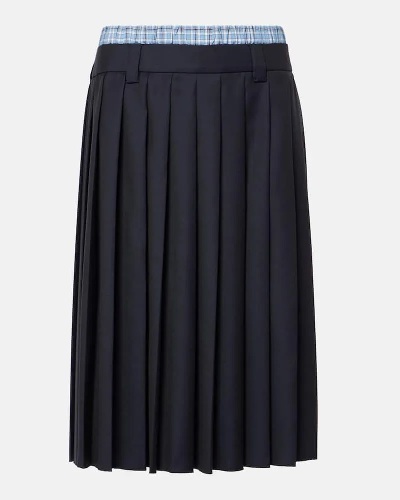 Miu Miu Midirock aus Wolle Blau