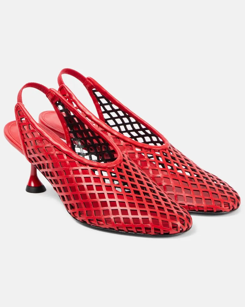 Proenza Schouler Slingback-Pumps Tee aus Leder Rot