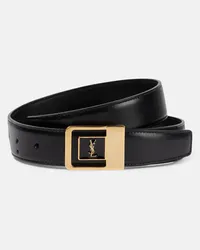 Saint Laurent Guertel La 66 aus Leder Schwarz