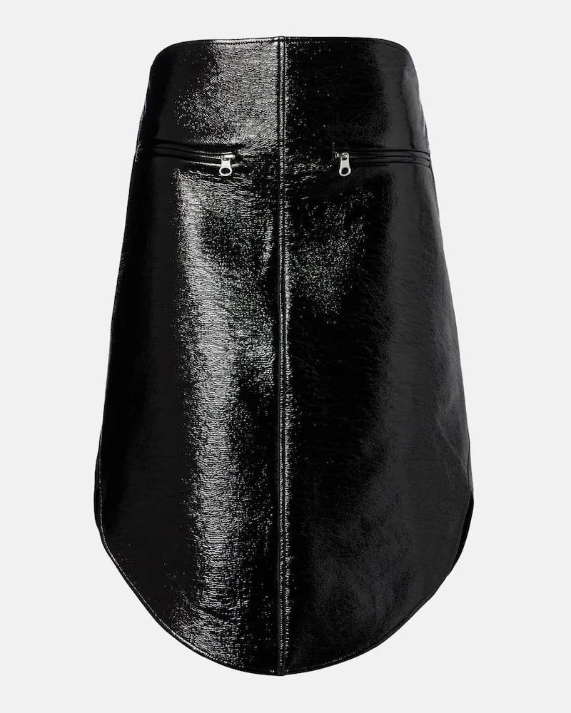 Courrèges Courrèges Midirock aus Lederimitat Schwarz