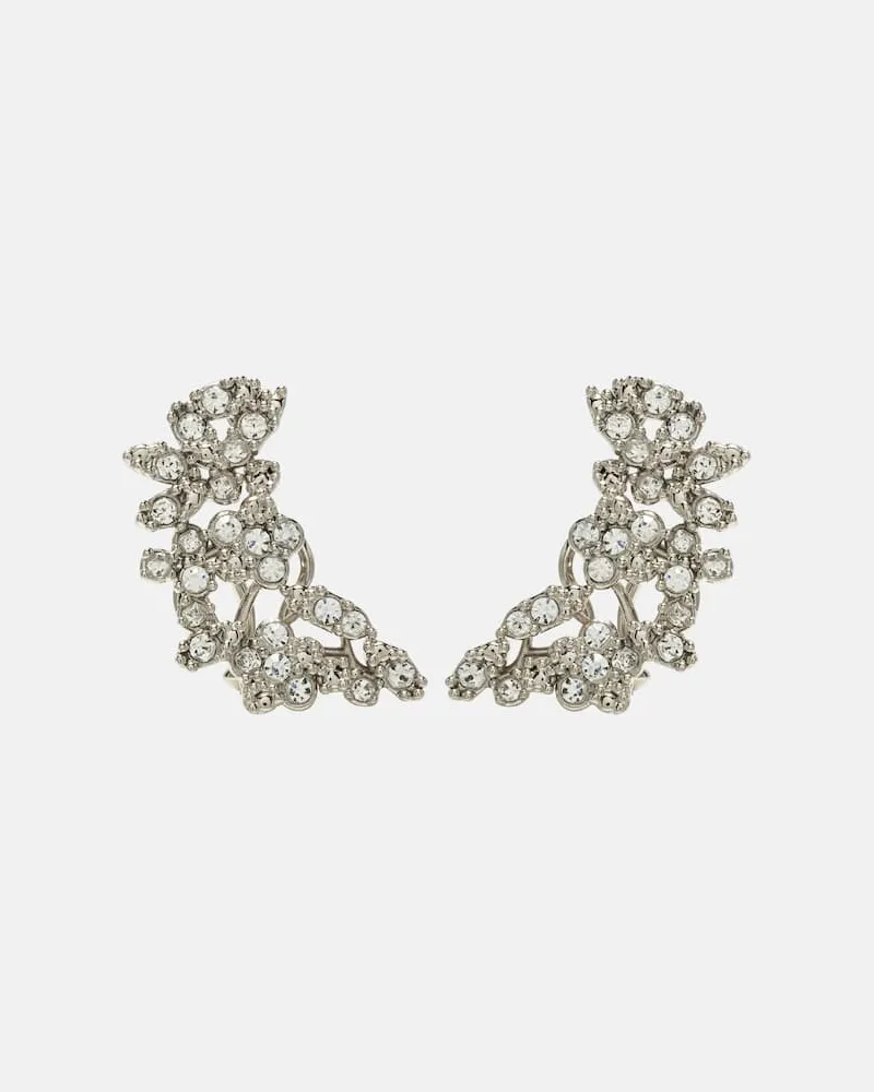 Jil Sander Ear Cuffs mit Kristallen Silber