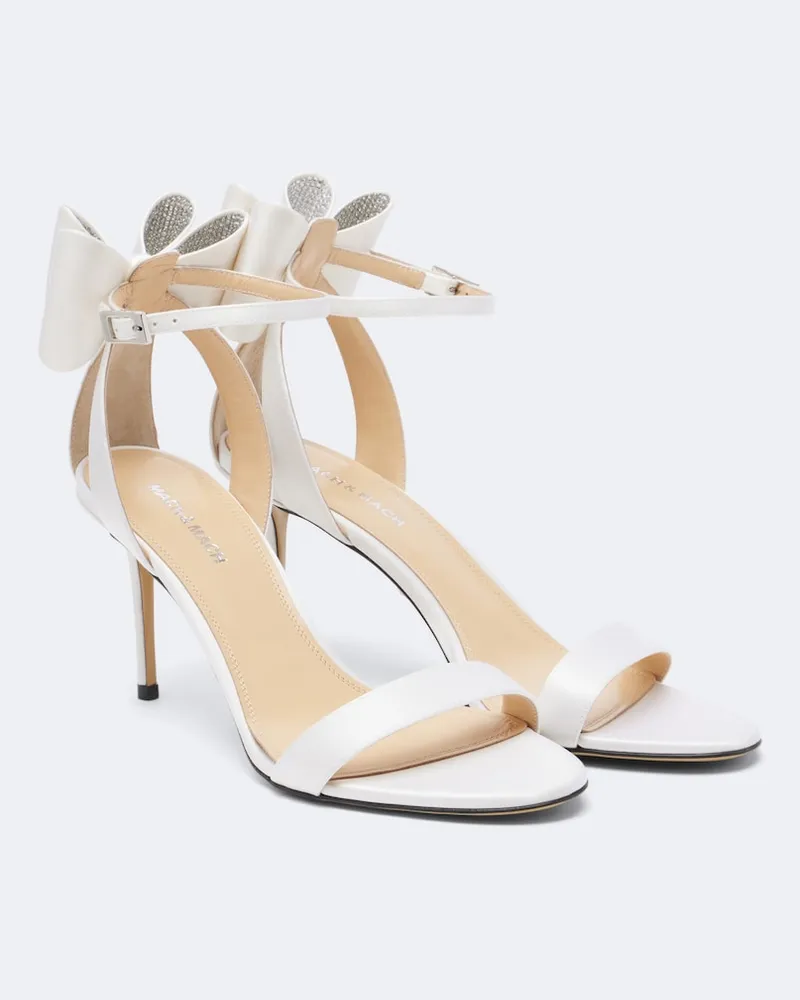 Mach & Mach Slingback-Sandalen Le Cadeau aus Satin Weiß