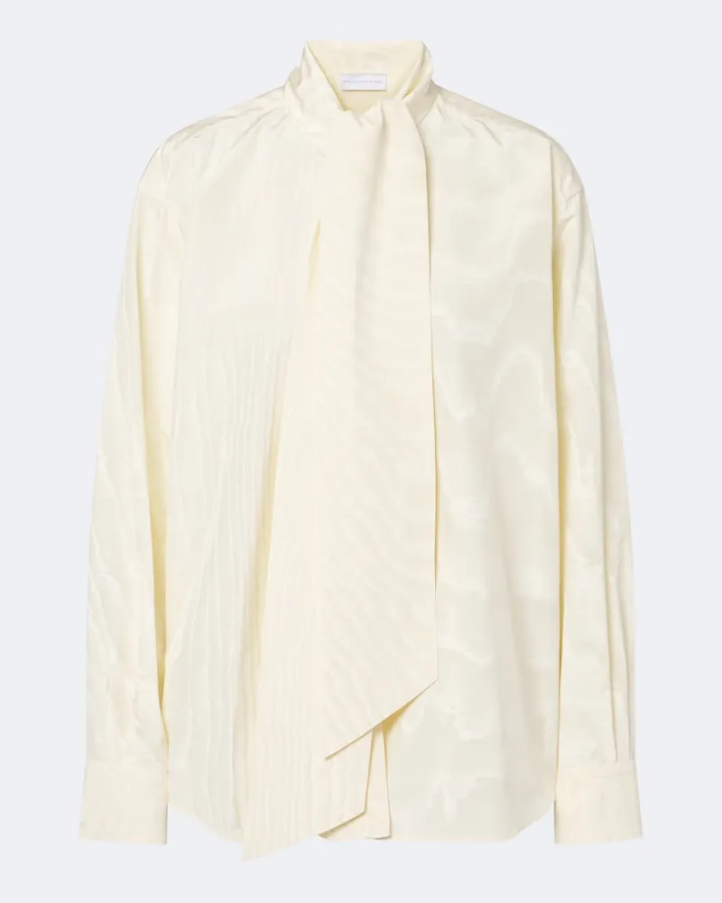 Stella McCartney Schluppenbluse aus Moiré Weiß