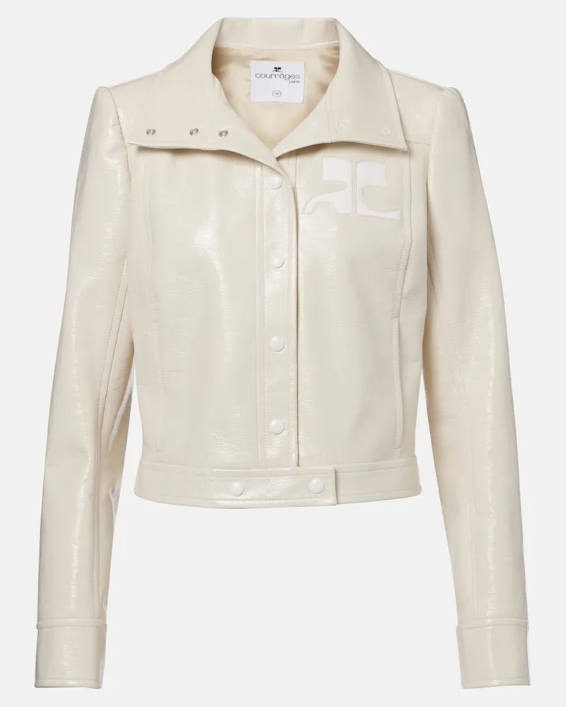 Courrèges Courrèges Jacke aus Lederimitat Weiß