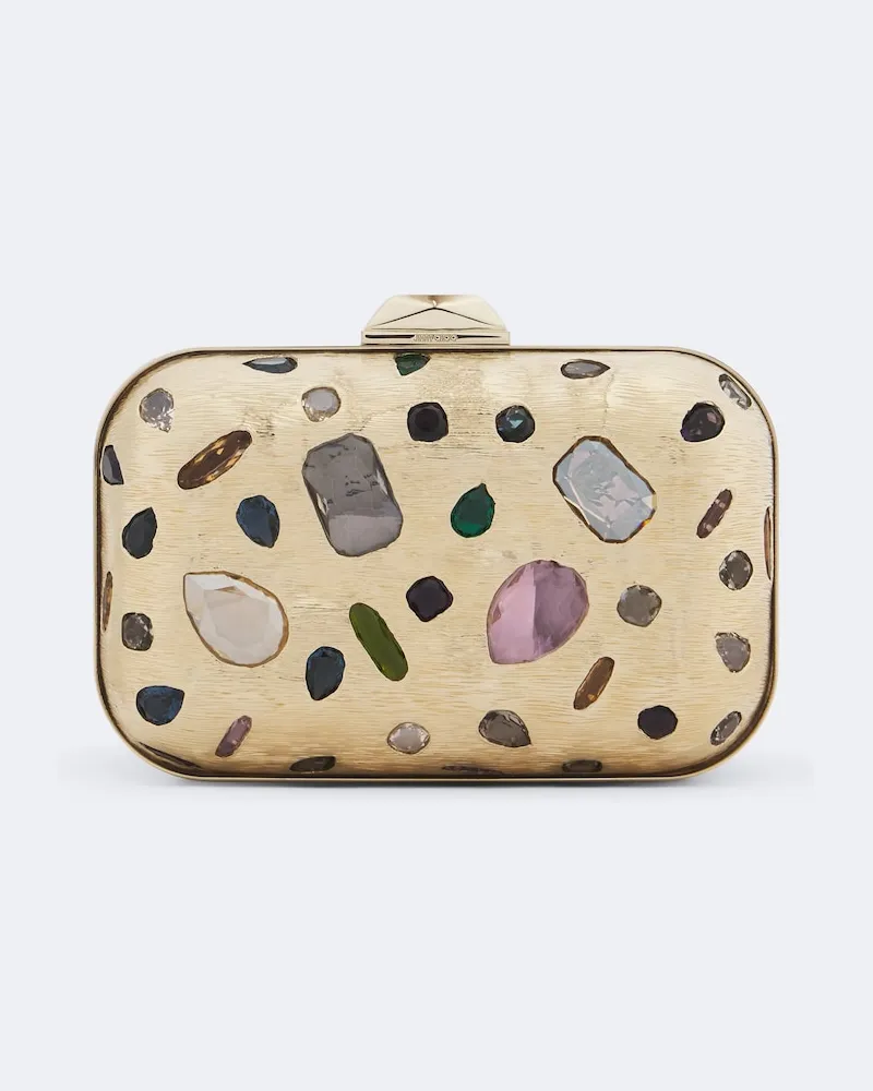 Jimmy Choo Verzierte Clutch Cloud Mini Gold