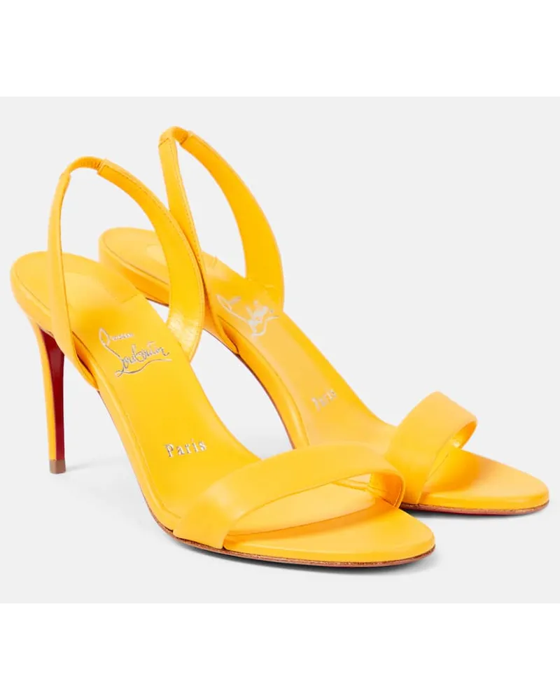 Christian Louboutin Slingback-Sandalen O Marylin 100 aus Leder Gelb