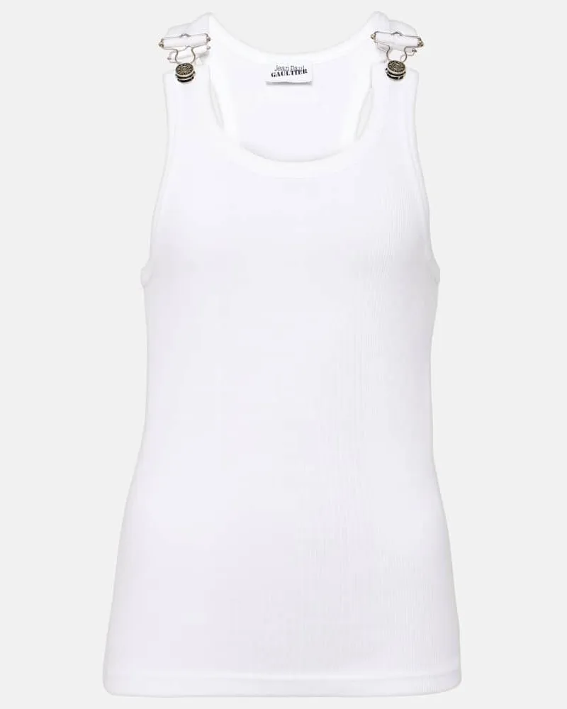 Jean Paul Gaultier Top aus Baumwoll-Jersey Weiß