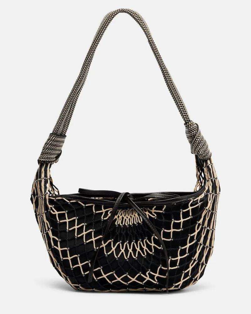 Christophe Lemaire X Filt Schultertasche Fortune Croissant Schwarz