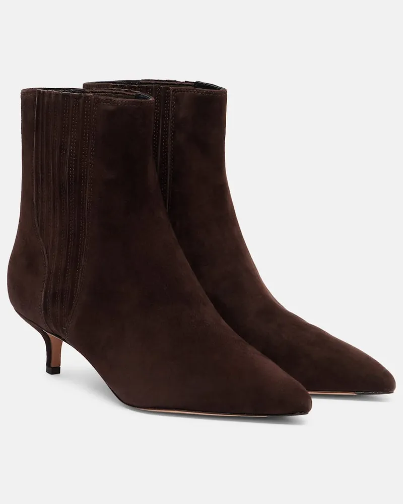 Veronica Beard Ankle Boots Lisa aus Veloursleder Braun