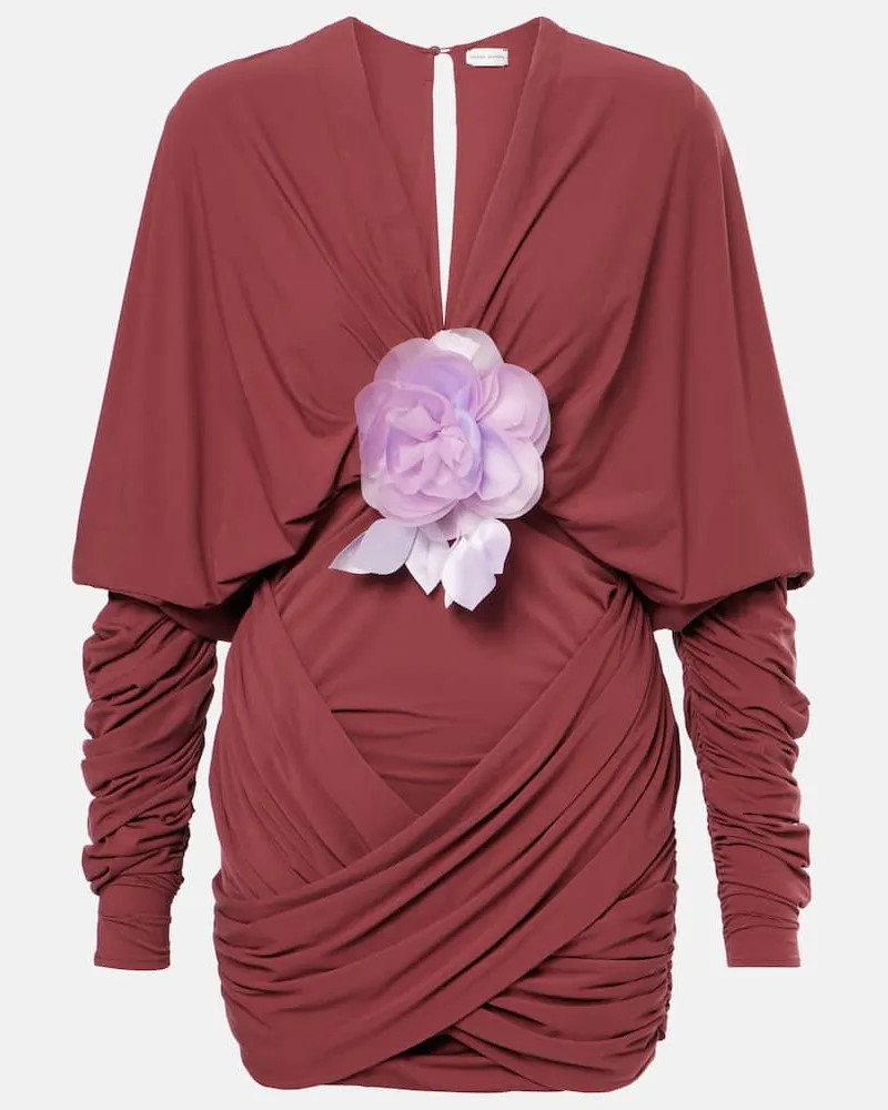 Magda Butrym Minikleid aus Jersey Burgunderrot