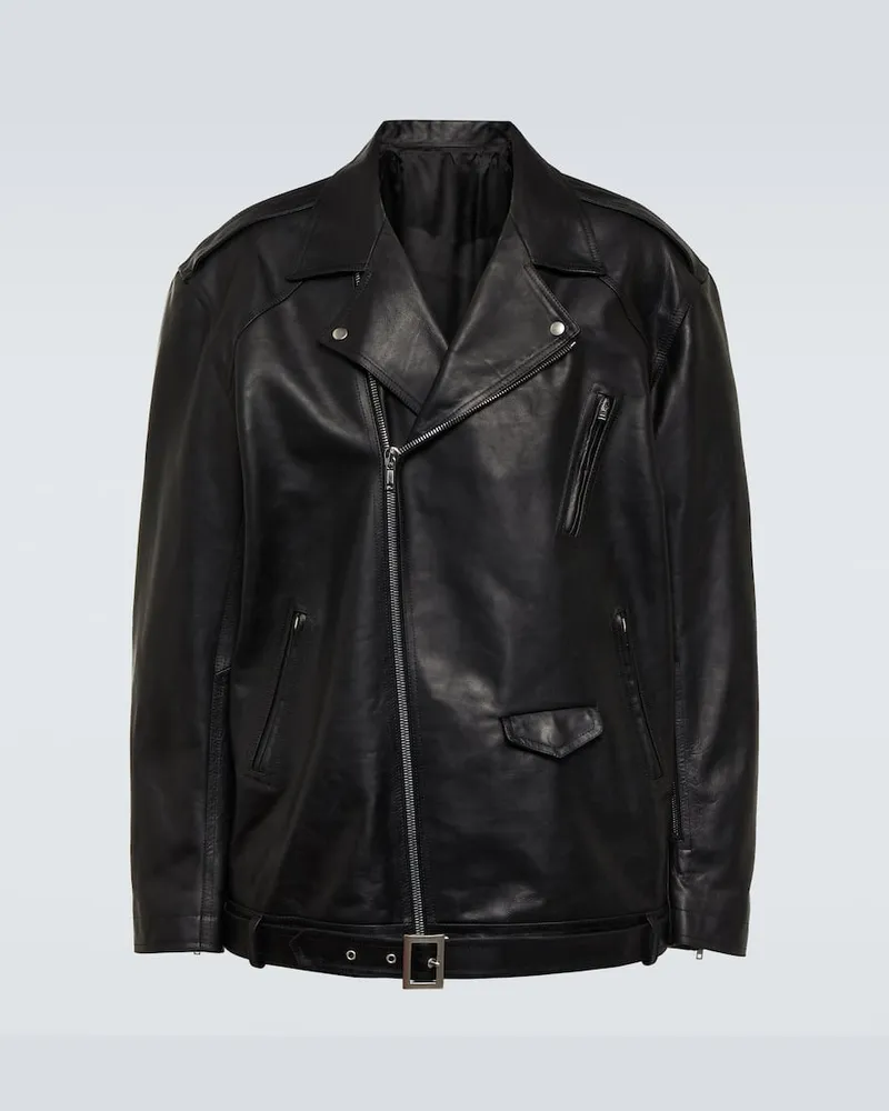 Rick Owens Lederjacke Jumbo Luke Stooges Schwarz