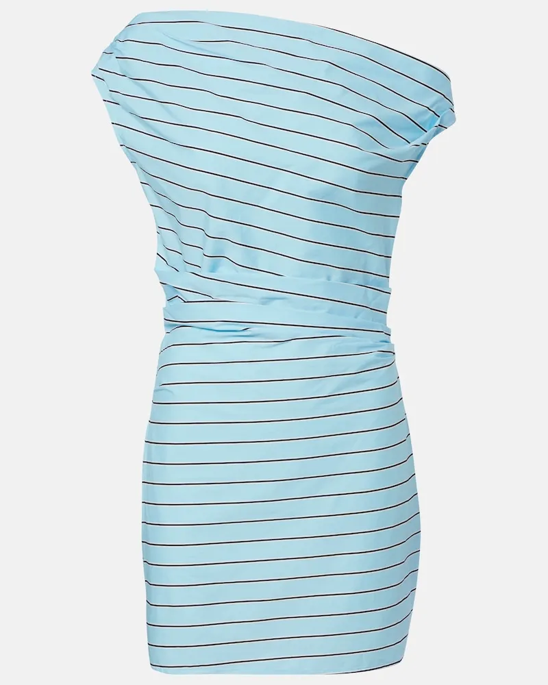 STAUD Minikleid Phare aus Baumwollpopeline Blau