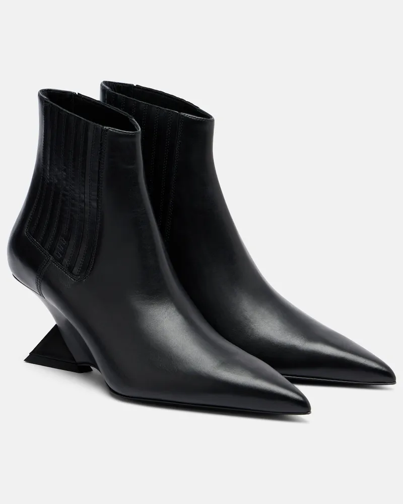 ATTICO Stiefel Cheope aus Leder Schwarz