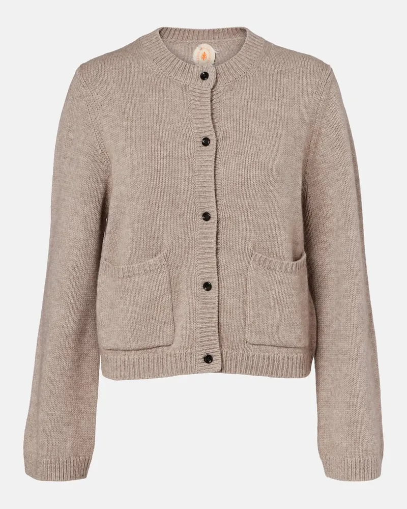 Jardin des Orangers Cardigan aus Wolle und Kaschmir Beige