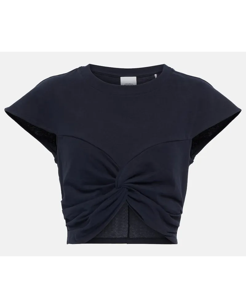 Isabel Marant Cropped-Top Zineae aus Baumwolle Schwarz